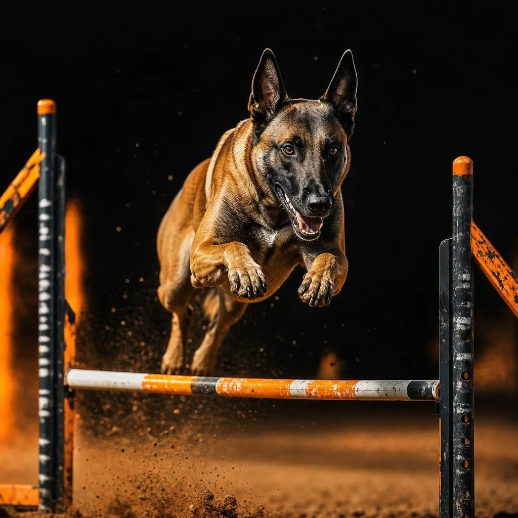 Agility Dog Jumping